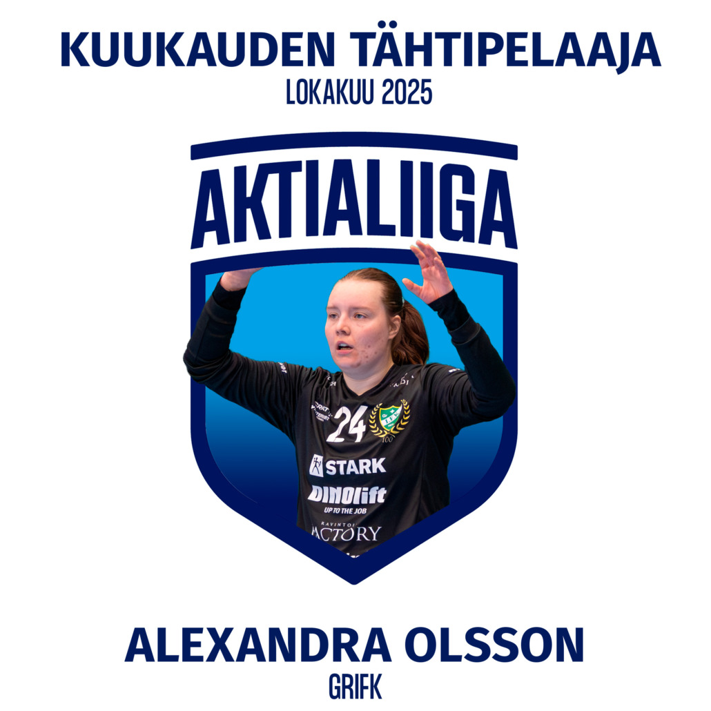 Kuukauden tähtipelaaja 10-2025 Alexandra Olsson