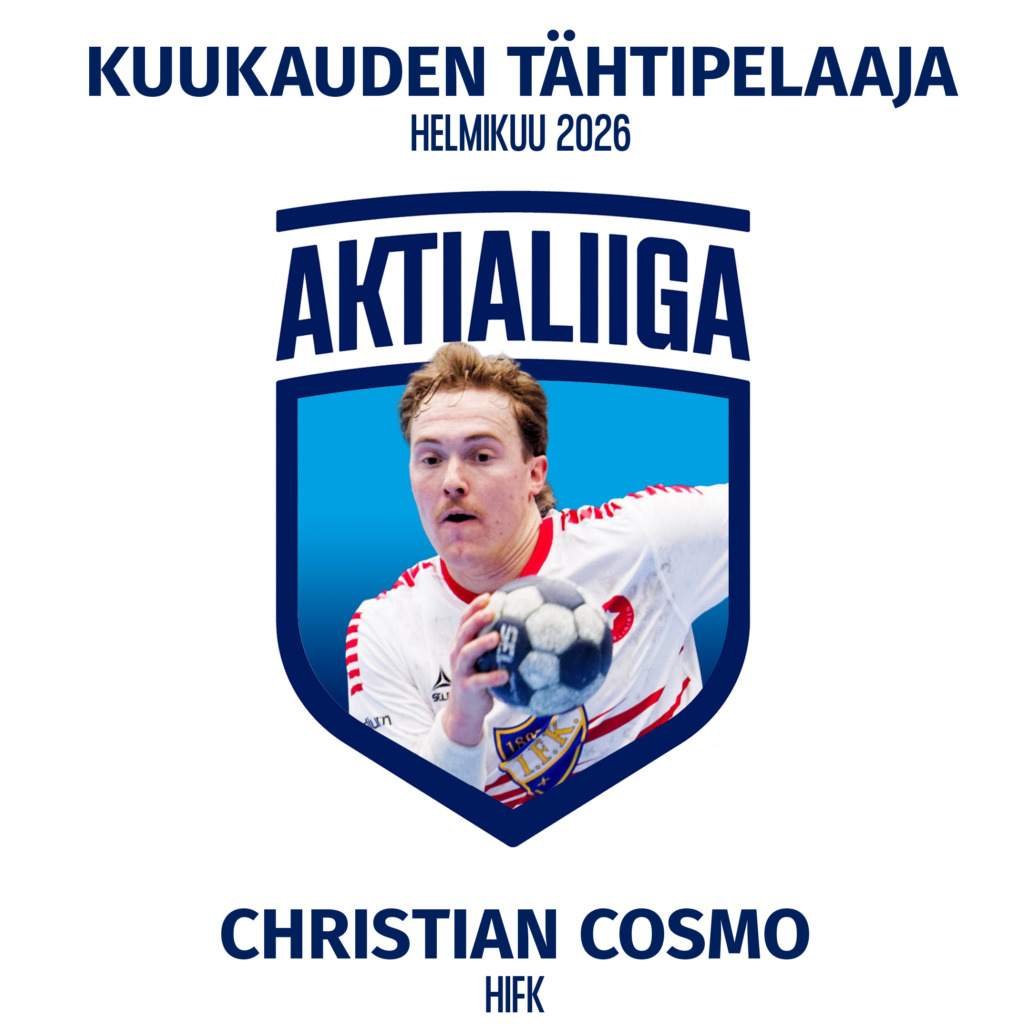 Miesten Aktialiigan helmikuun 2026 tähtipelaaja Christian Cosmo, HIFK