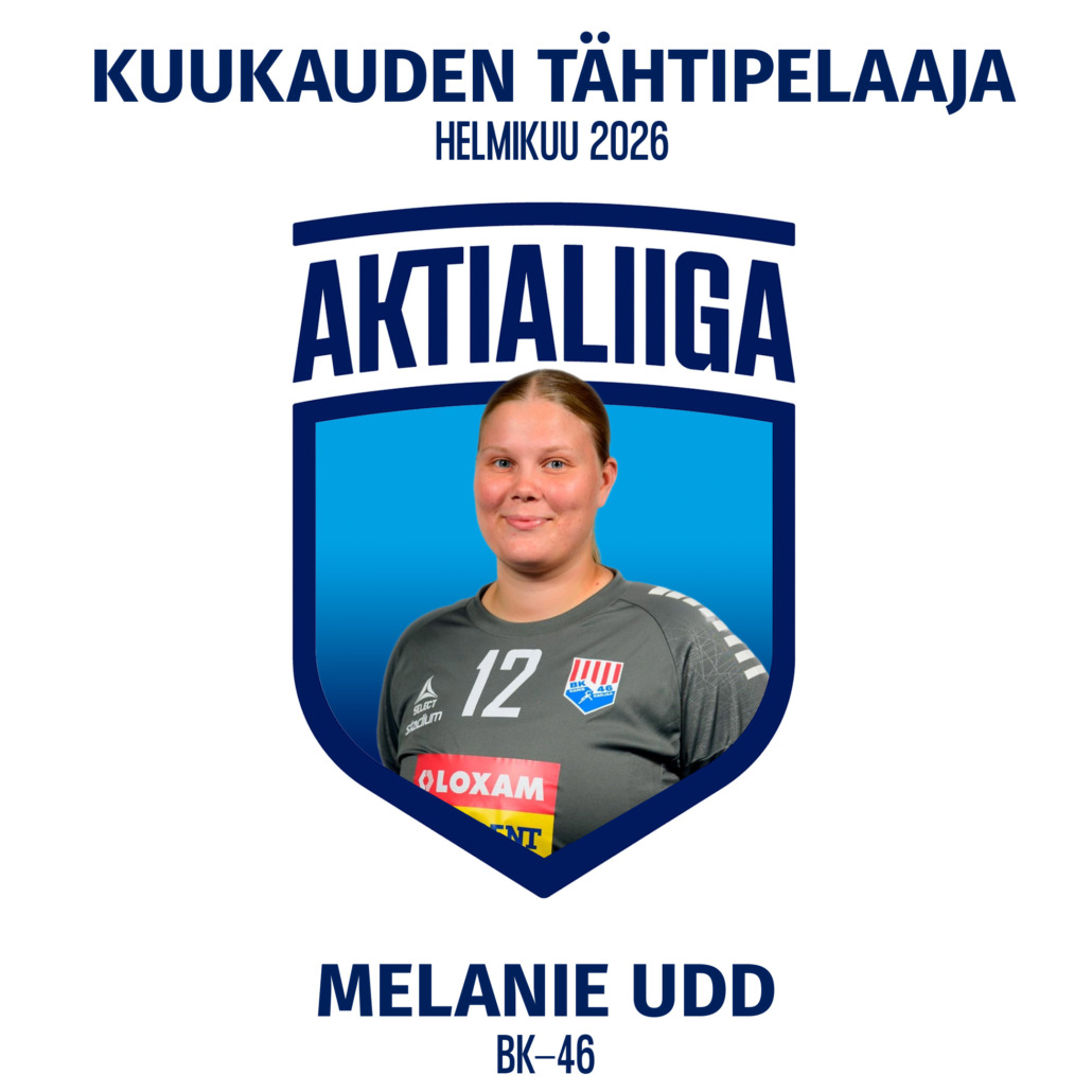 Naisten Aktialiigan helmikuun 2026 tähtipelaaja Melanie Udd, BK-46